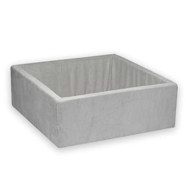 Tør pool 110x110x40 fløjlsbøjle grå uden bolde