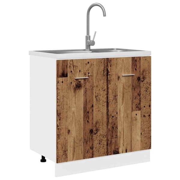 vidaXL vaskskab, antik træ, 80x46x81,5 cm