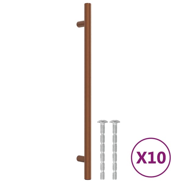 vidaXL skabsgreb, 10 stk., bronze, 224 mm, rustfrit stål