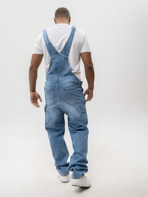 Ljusblå herrjeans med logotyp, M