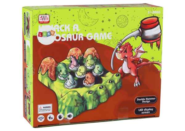 Wack-A-Mole Spil Dinosaurer Bræt Hammere Grønne Lys Lyde