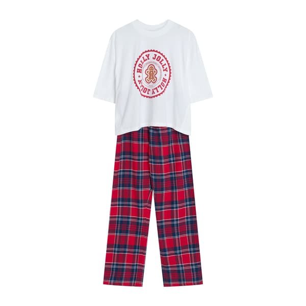 Candy Cane Bloovii pyjamas med korte ærmer til kvinder | Hvid S