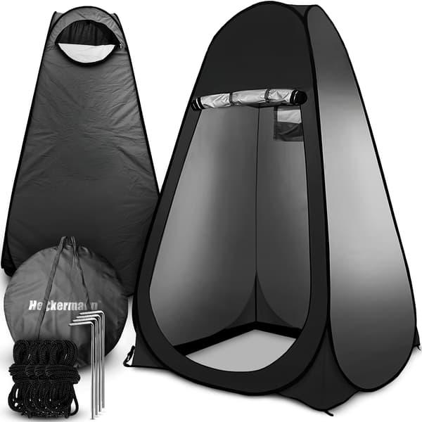 Svart turistsköttält 120 cm