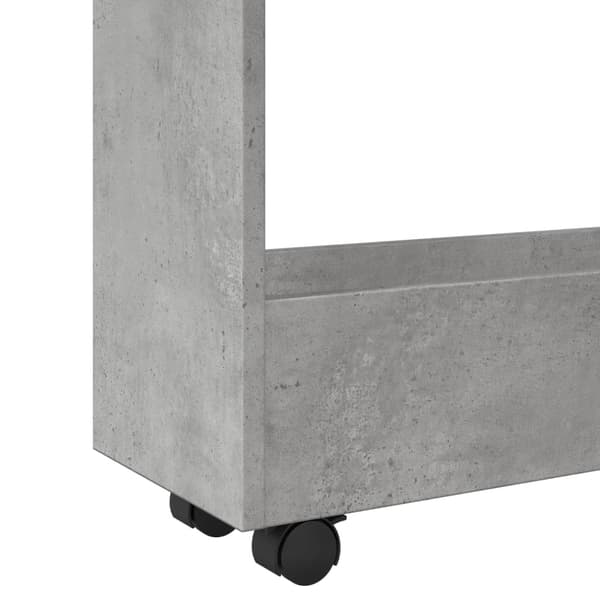 vidaXL Kapea apukärry, 3 tasoa, betoninharmaa