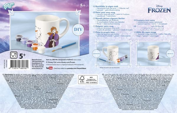 Keramisk krus til maling med Frozen paints