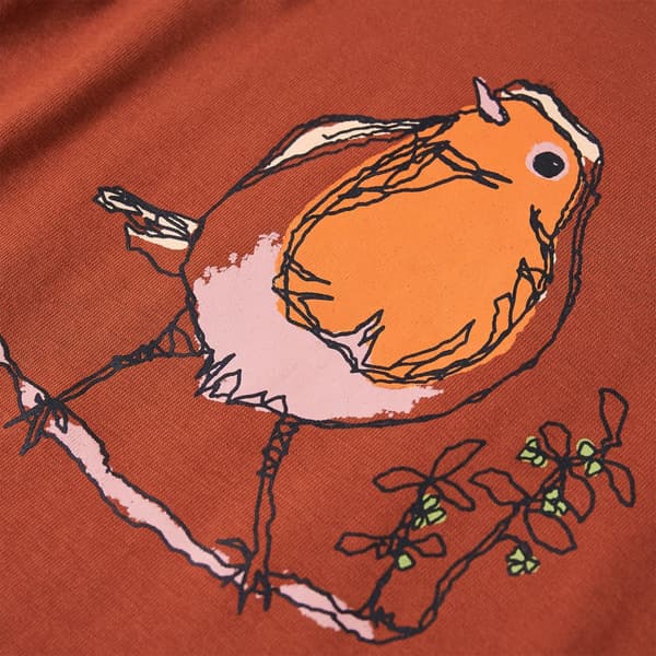 Børne langærmet T-shirt, cognac, 116
