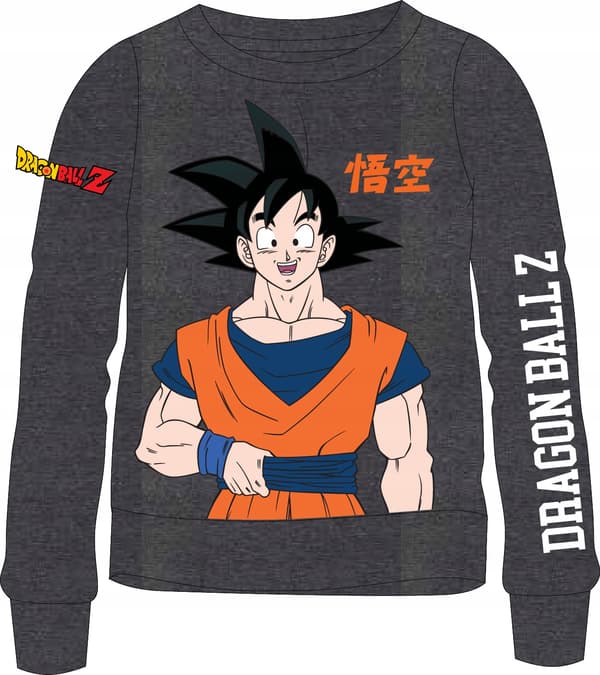 Dragonball drengenes isolerede sweatshirt grafitgrå 110