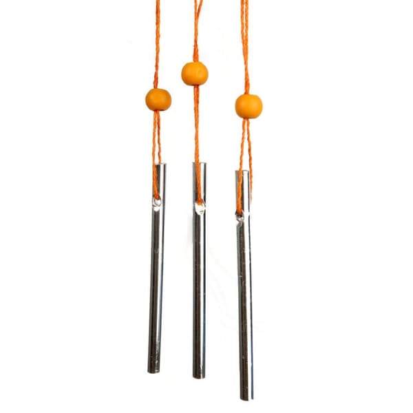 Kaninformat hänge med klocka, orange, 24 cm