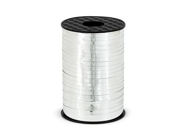 Sølv plastikbånd 5mmx225m
