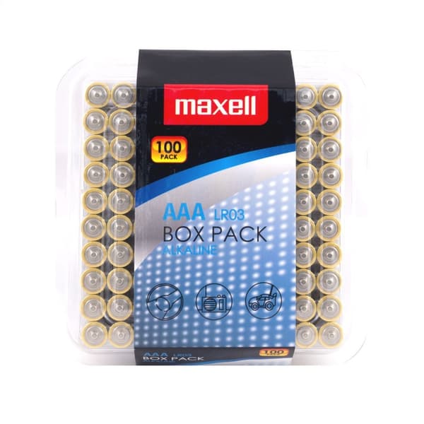 MAXELL ALKALINBATTERI LR03/AAA ÆSKE*100 790410.01.CN