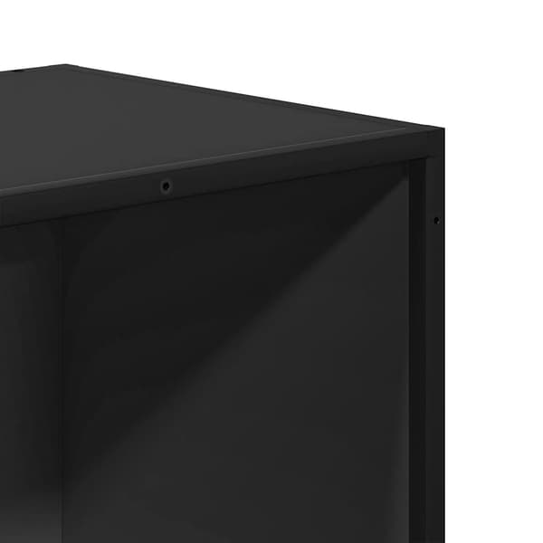 vidaXL bogreol, sort, 40x35x76 cm, træbaseret materiale