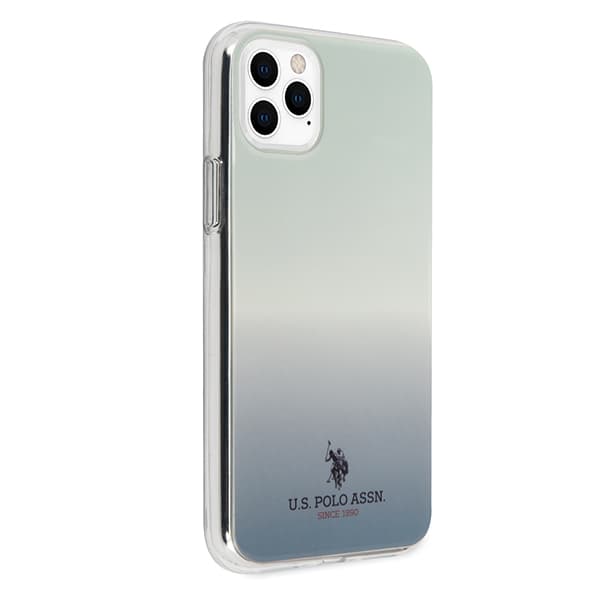 US Polo Gradient Pattern Collection-skal till iPhone 11 Pro, blått