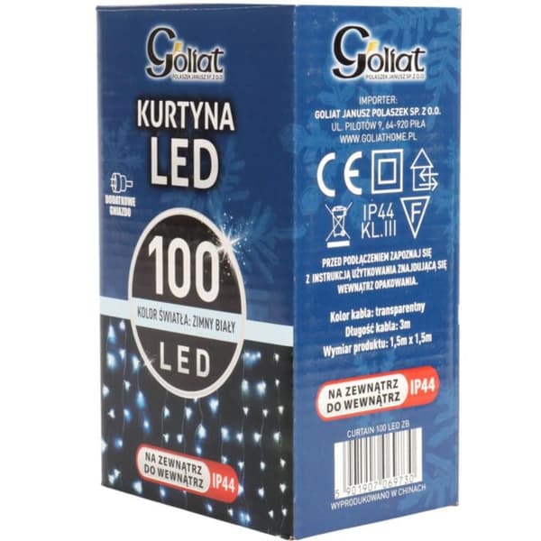 100 LED-gardinlys julgardinlys 1,5 x 1,5 m