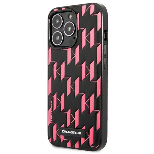 Karl Lagerfeld Monogram Plaque-cover til iPhone 13 Pro Max, lyserød
