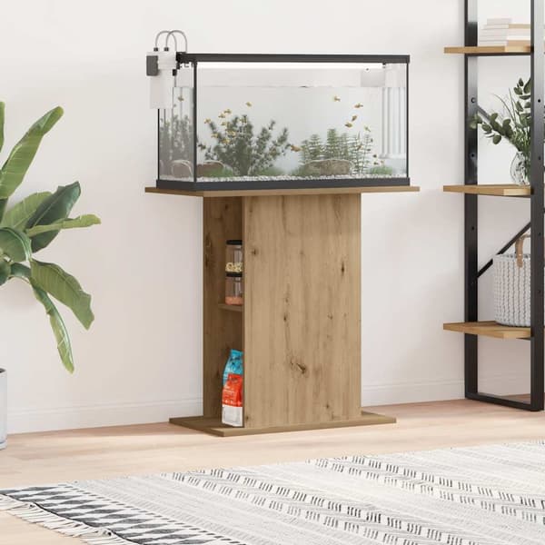 vidaXL akvarieskab, håndlavet egetræ, 36x75x72,5 cm