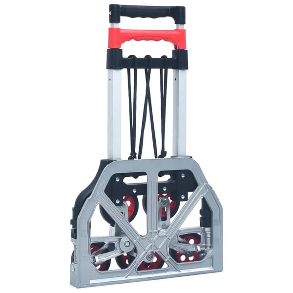 vidaXL foldbar trappevogn, 70 kg, aluminium, sølv