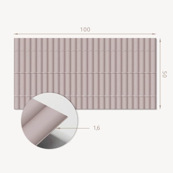 Selvklæbende vinylvægdekoration 100x50 cm parallelle teksturstriber