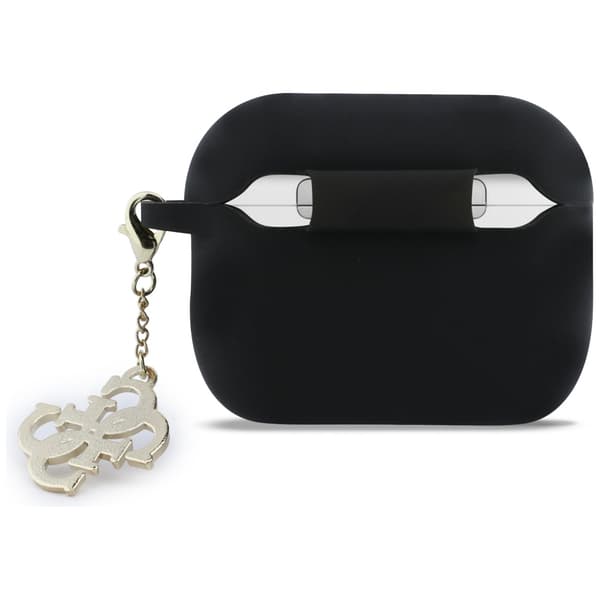 Guess Silikone 4G Charm Etui til AirPods Pro 3 Sort