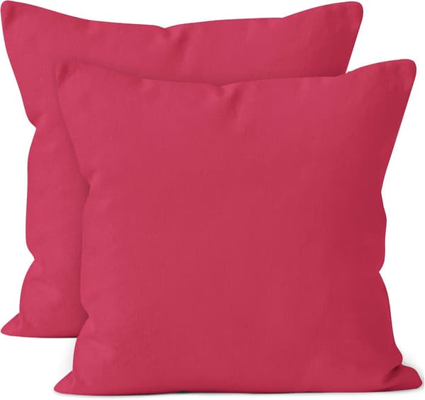 Örngott i bomull 60×60 cm 2 st. rosa