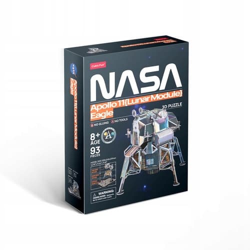 CUBIC HAUSKA PALAPELIPELI 3D-MODUULI APOLLO 11 KUU 0588