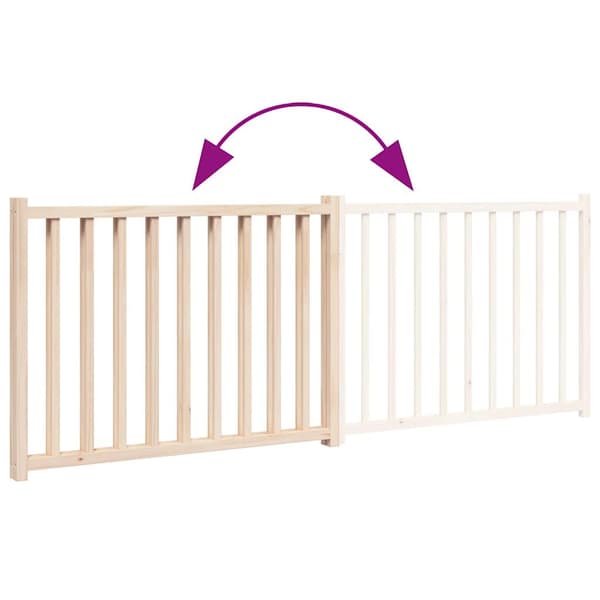 vidaXL Hopfällbar säkerhetsgrind för hund, 2 paneler, 160 cm