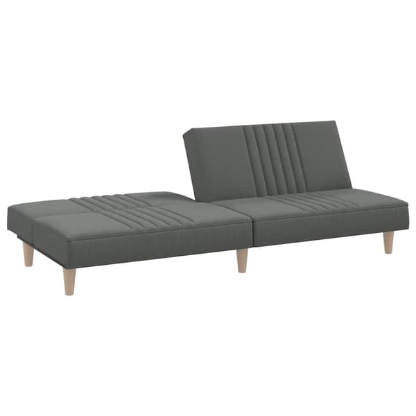 vidaXL Bäddsoffa, mörkgrå, klädd i tyg