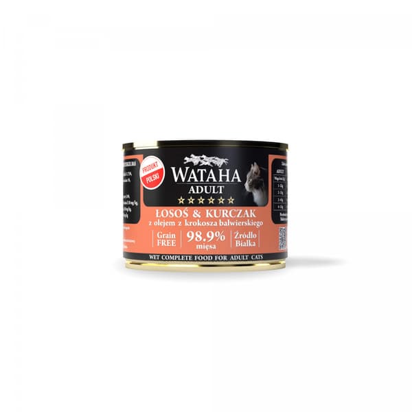 Wataha Hunt voksen kat laks kylling 200g