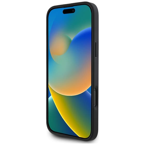 Aston Martin HC Læderetui i Victory Design til iPhone 16 Pro Max, Sort