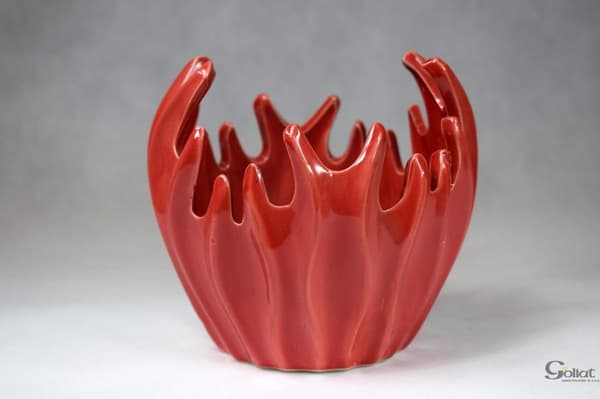 Dekorativ keramikvas rosa 15x15 cm