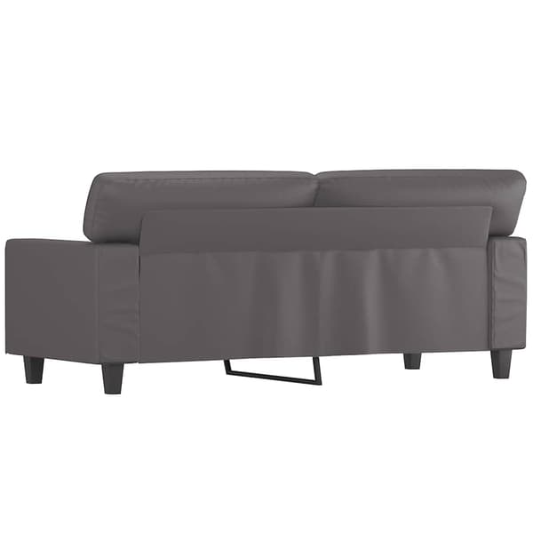 vidaXL 2-personers sofa, grå, 140 cm, kunstlæder