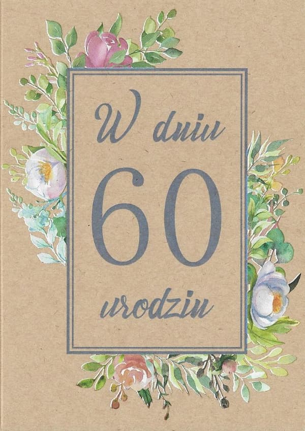60-vuotissyntymäpäiväkortti