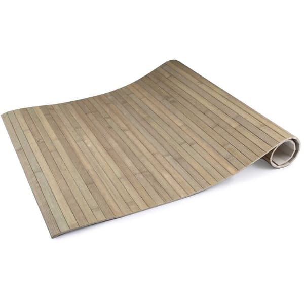 Oliivinvihreä bambuinen kylpyhuonematto 80 cm