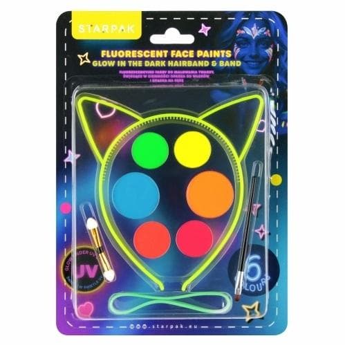 Fluorescerande ansiktsfärger, 6 färger