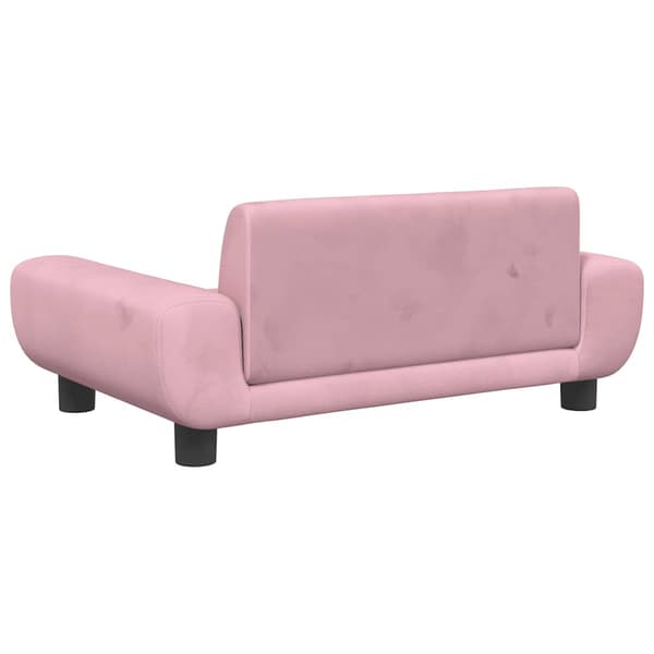 vidaXL Barnsoffa, rosa, 70x45x33 cm, sammet