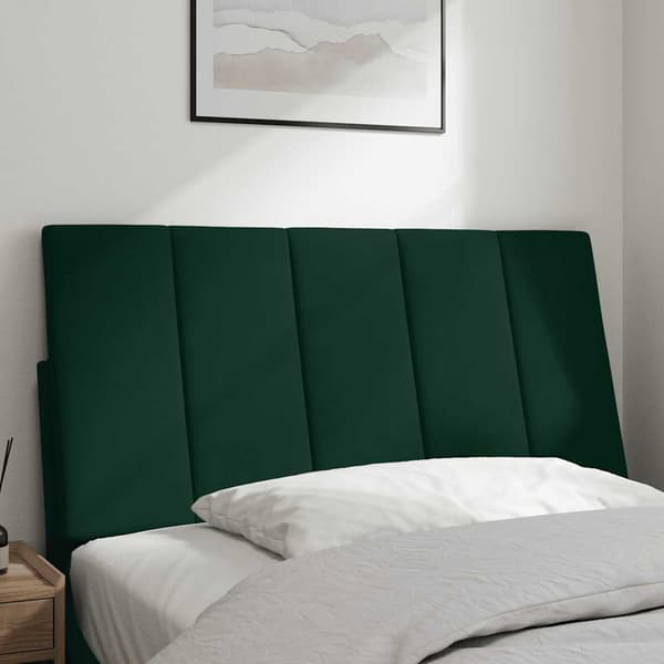 vidaXL Sängynpäädyn tyyny, tummanvihreä, 100 cm, sametti