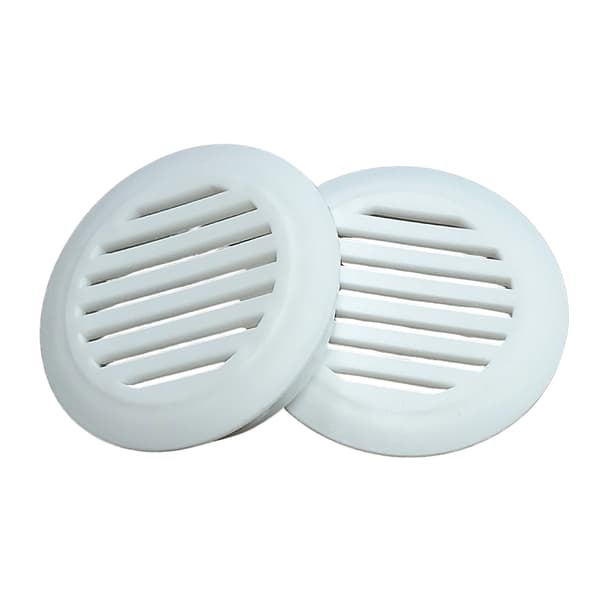 Ventilationsåbning til møbelskab, diameter 50, hvid, 10 stk.