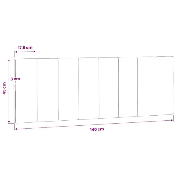 vidaXL Sängynpäätytyyny, Vaaleanpunainen, 140 cm, Sametti