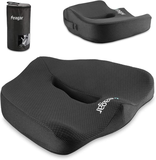 Feagar, Stolsdyna i minnesskum, ergonomisk, 40x30 svart