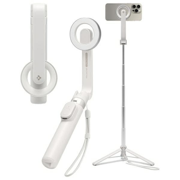 Spigen Selfiestick S571W MagSafe-stativ Bluetooth-dunbeige AMP07657
