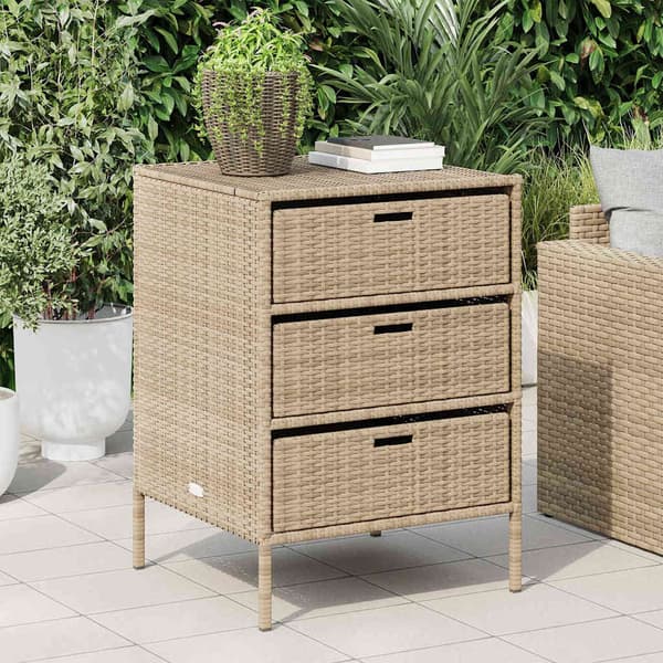 vidaXL Puutarhakaappi, Beige, 55x59x80 cm, Polyrottinki