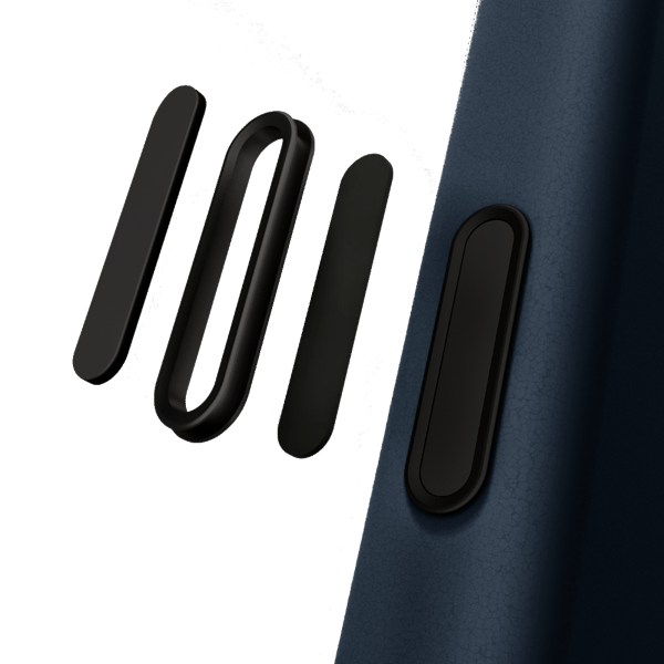 Yaxo Läderfodral Gear Slim MagSafe iPhone 17 Pro Mörkblå