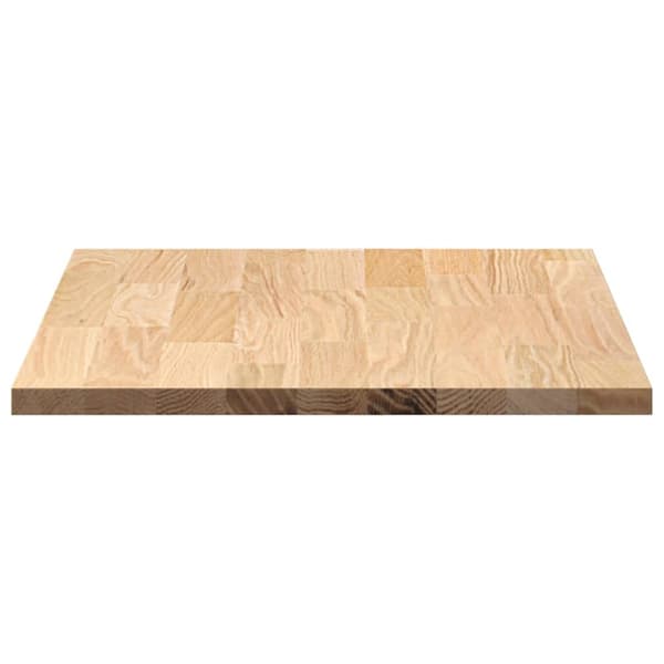 vidaXL køkkenbordplade, 80x63,5x2,7 cm, rektangulær, massivt egetræ