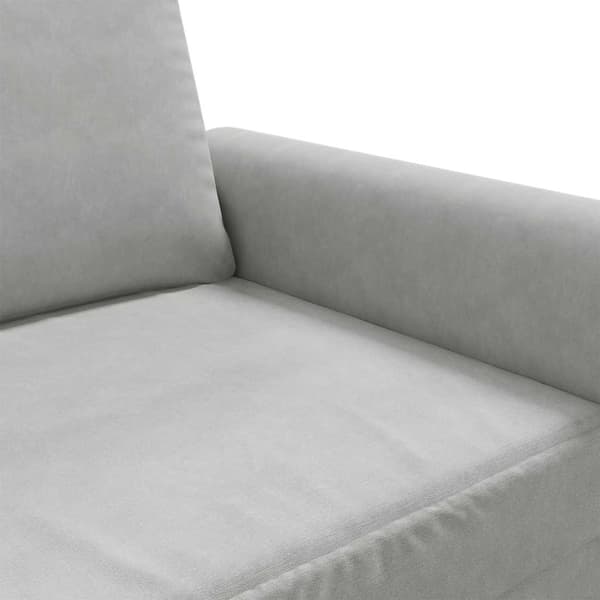 vidaXL 3-sitssoffa ljusgrå 180 cm klädd i sammet