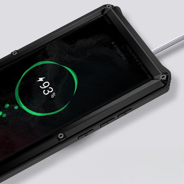 Etui til Samsung Galaxy S22 Ultra, R-JUST, pansret, sort