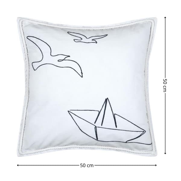 BORDEMER WHITE -tyyny 50x50 cm