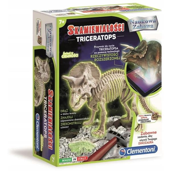 Clementoni Triceratops Fossil Set Fluorescerande 60892
