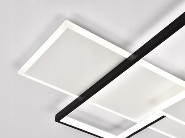 Sort moderne LED PLAFON hængelampe til stuen PILOT 3 farver
