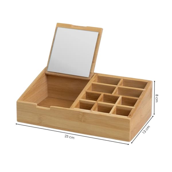 Sminkförvaring med spegel 25x13x8 cm