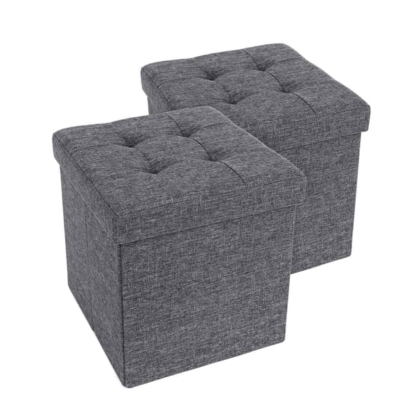 Quiltet opbevaringspuf