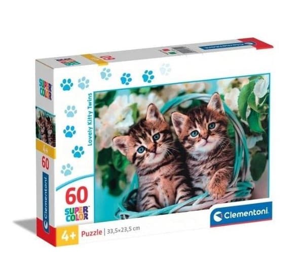 Puslespil 60 Super Farve Dejlige Katte Tvillinger